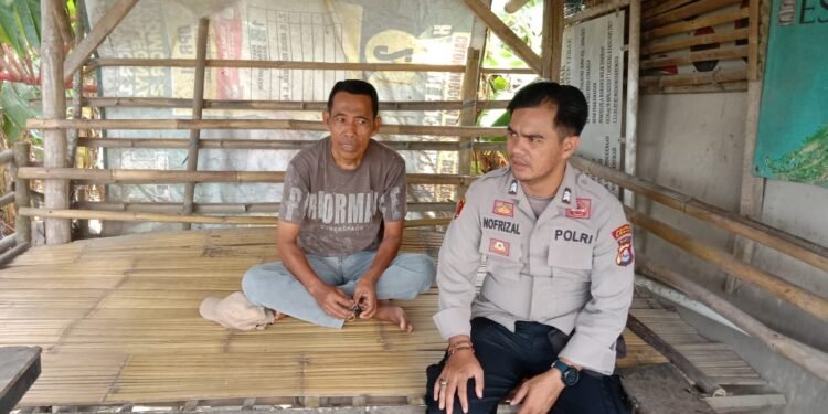 Hampiri Warga Cimarga, Bhabinkamtibmas Polsek Cimarga Polres Lebak Sampaikan Himbauan Kamtibmas