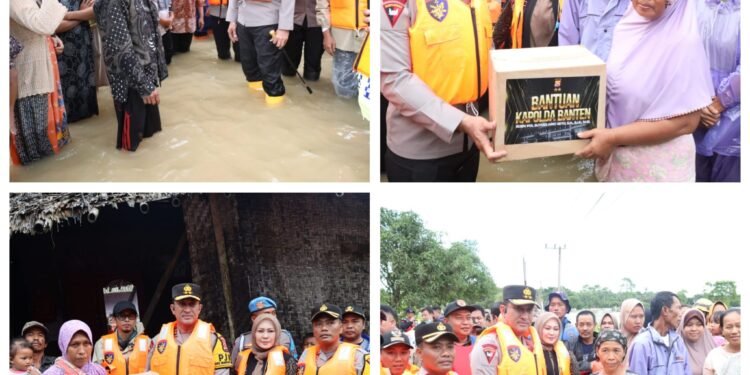 Kapolda Banten Terjun Langsung Tinjau Lokasi Banjir di Kabupaten Pandeglang