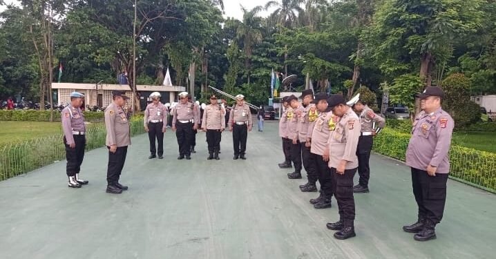 PIMPIN APEL PAM HUT PGRI KE-79, INI PESAN KAPOLSEK PURWAKARTA POLRES CILEGON