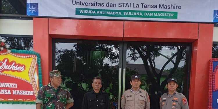 Anggota Polsek Rangkasbitung Polres Lebak Untuk Melaksanakan Giat Pam Di Hall Latansa Rangkasbitung