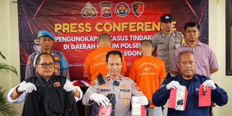 Unit Reskrim Polsek Cilegon Polres Cilegon amankan dua pelaku Curanmor