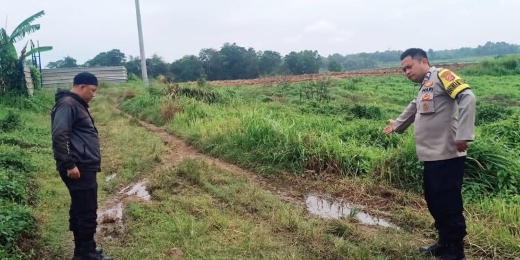 Kegiatan Pengolahan Lahan Yang Akan Ditanami Jagung Oleh Anggota Piket Unit Binmas Polsek Cisoka Melalui Bhabinkamtibmas Bersama Masyarakat