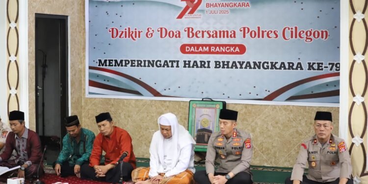 Polres Cilegon Gelar Dzikir dan Doa Bersama Sambut HUT Bhayangkara ke-79