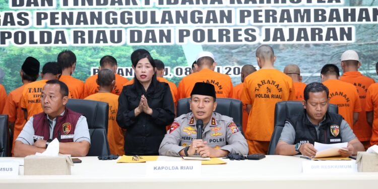 Polda Riau Tangkap 46 Tersangka Kejahatan Kehutanan, Tegaskan Komitmen Penegakan Hukum