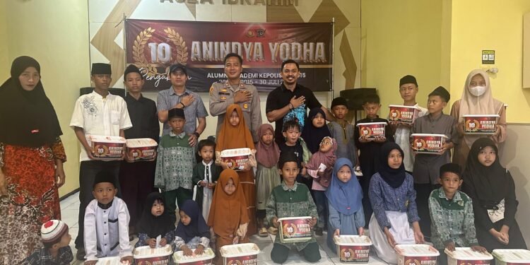 10 Tahun Pengabdian, ANINDYA YODHA Santunan Anak Yatim Di Aula Ibrahim Polsek Pasar Kemis