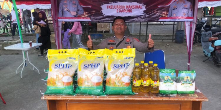 POLSEK KRONJO GELAR GERAKAN PANGAN MURAH, MASYARAKAT MEKAR BARU ANTUSIAS