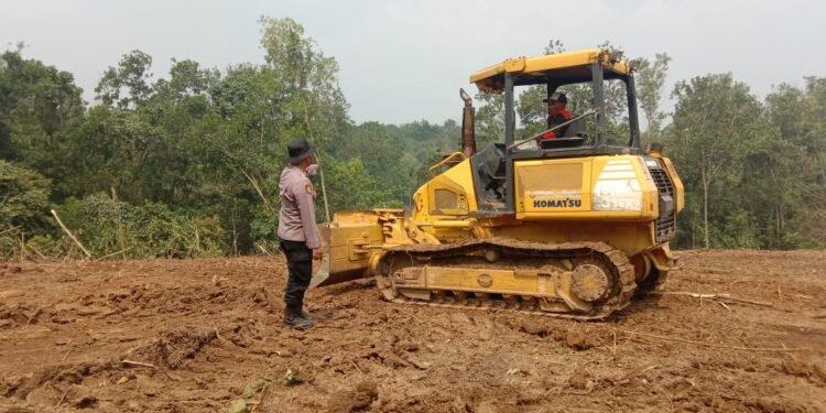 Cek Progres Kesiapan Lahan, Kapolsek Cimarga Polres Lebak Kontrol Lahan Untuk Tanam Jagung
