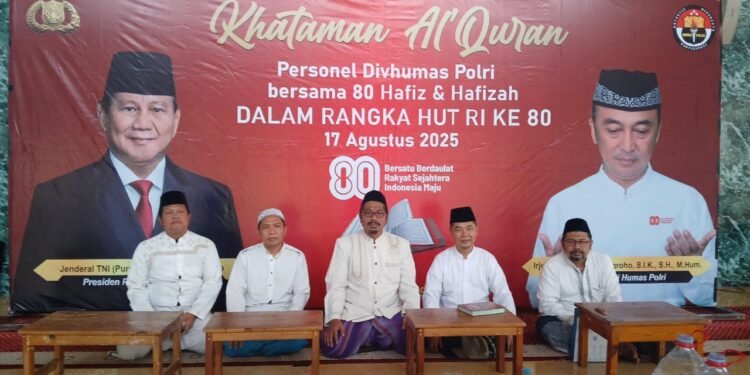 Wujud Syukur 80 Tahun Kemerdekaan RI, Divisi Humas Polri Bersama 80 Hafiz Menggelar Khataman Quran