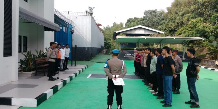 Apel Pengamanan Sidang Vonis Charlie Chandra Digelar di Lapas Kelas 1 Jambe Tangerang