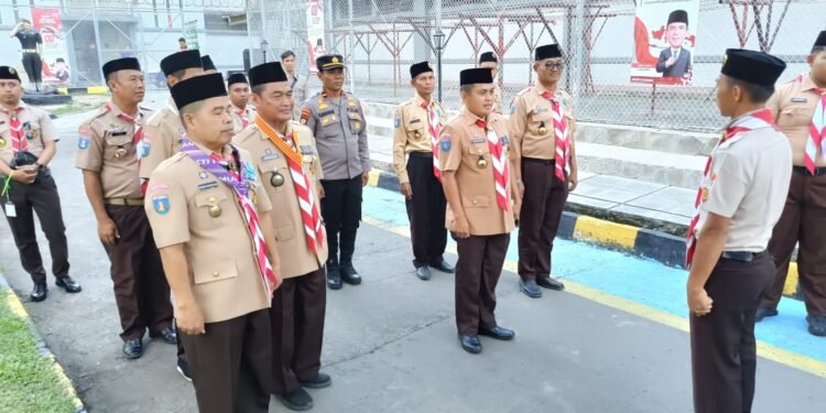 Polsek Tigaraksa Hadiri Upacara Hari Pramuka ke-64 di Rutan Kelas 1 Tangerang