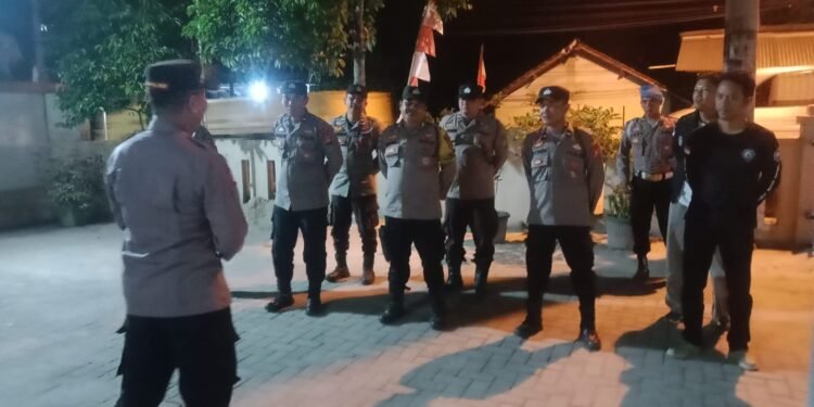 Kapolsek Cimarga Polres Lebak Pimpin Apel Siaga 1 Antisipasi Perkembangan Aksi Unjuk Rasa