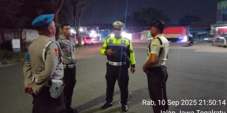 Personil Polsek Ciwandan Patroli KRYD Antisipasi Tindak Kejahatan Malam Hari