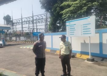 Pastikan Aman,Kanit Sabhara Polsek Rangkasbitung Polres Lebak Patroli Ke PLN Gardu Induk