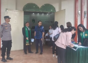 Polsek Rangkasbitung Polres Lebak Patroli dan Sapa Jemaat Gereja Pasundan