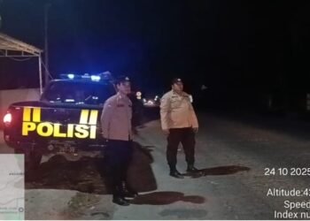 Polsek Rangkasbitung Polres Lebak Patroli Bluelight di Seputaran Jalan Cempa