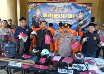 9 Pelaku Kejahatan dari Berbagai Kasus, mulai dari pencurian kendaraan bermotor (curanmor) Diringkus Satreskrim Polres Serang
