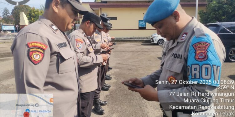 Ps.Kanit Provos Polsek Rangkasbitung Polres Lebak Gelar Gaktibplin Personel
