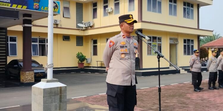 Kapolres Lebak Laksanakan Apel Pagi dipimpin Oleh Wakapolres Lebak