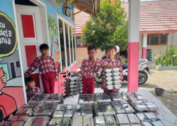 Makanan Gratis Bergizi di Apresiasi oleh segenap anak – anak  SDN dan Dewan guru SDN Sukamanah 2