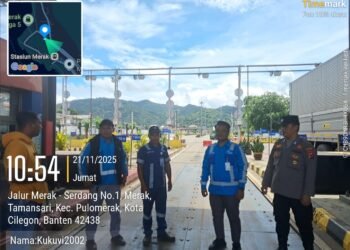 Anggota Samapta Kskp Merak Polres Cilegon Polda Banten Laksanakan Patroli Dialogis