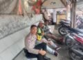 Bhabinkamtibmas Polsek Balaraja Sambangi Ojek Pangkalan dan Sampaikan Himbauan Kamtibmas di Desa Saga Wilayah Hukum Polresta Tangerang