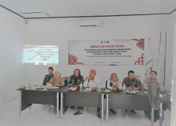Bhabinkamtibmas Polsek Rangkasbitung Polres Lebak Hadiri Rapat Musdes di Desa Narimbang Mulia